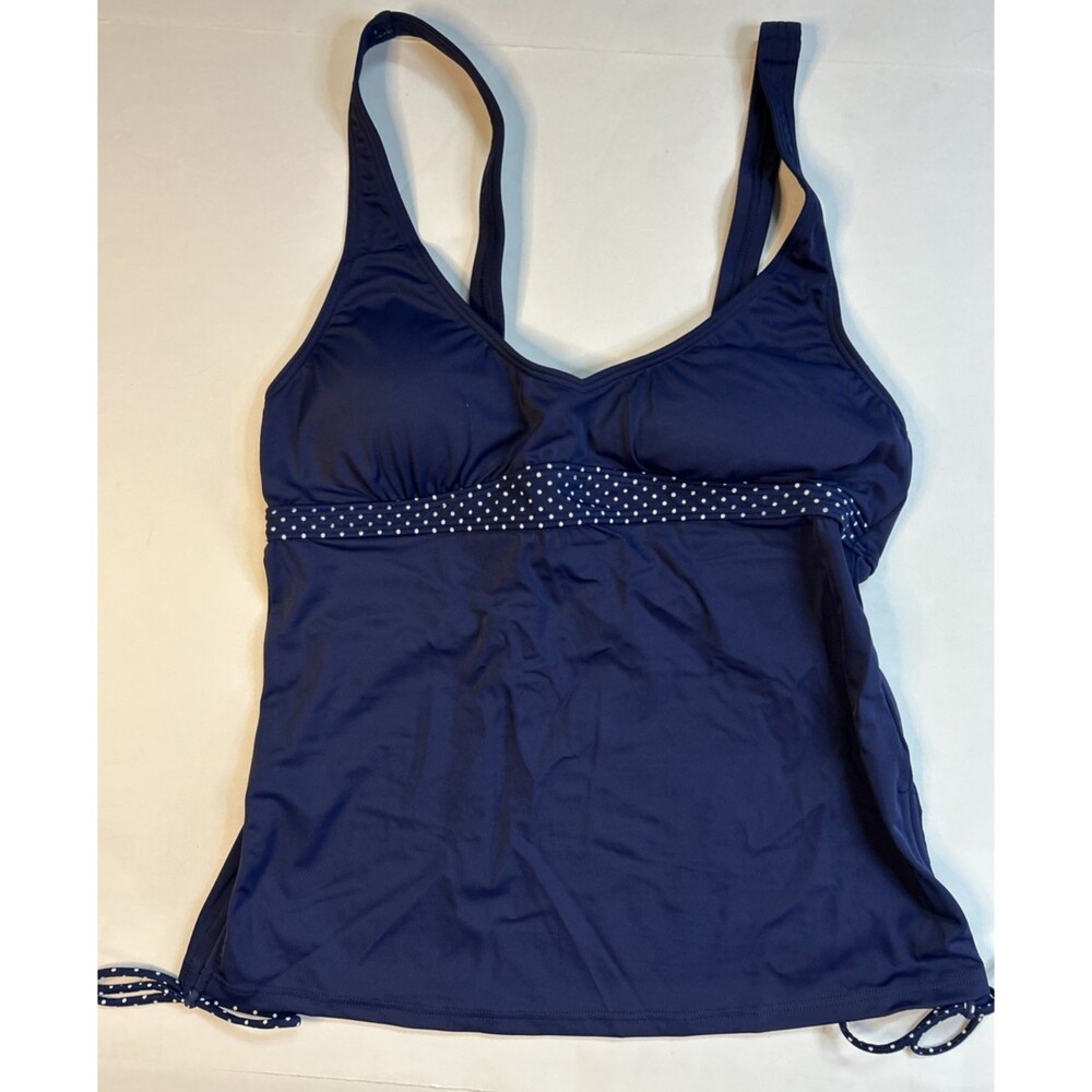 NEW VENUS Navy Blue Tankini Swimsuit Set Women’s Size Top 10 Bottom 8 Polka